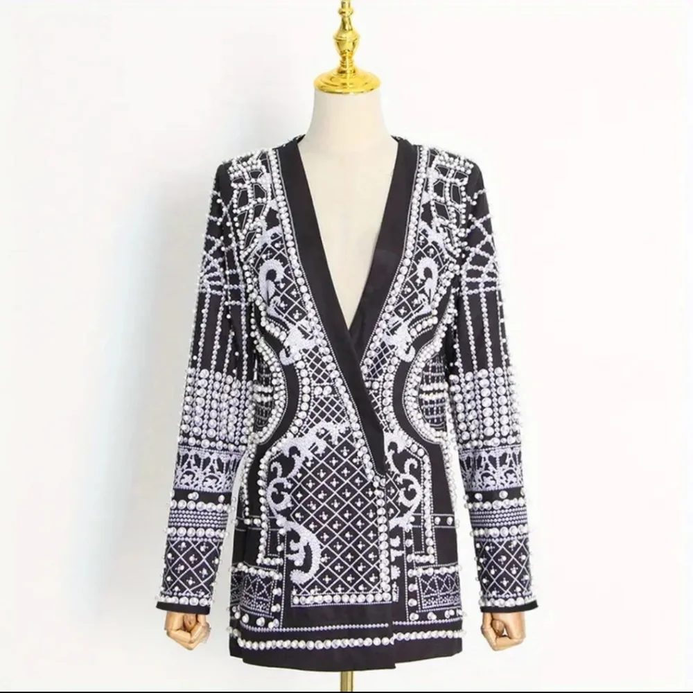 Women's Luxury Blazer Jacket - Elegant Long Sleeve Formal & casual coat - Picture 2 of 4
